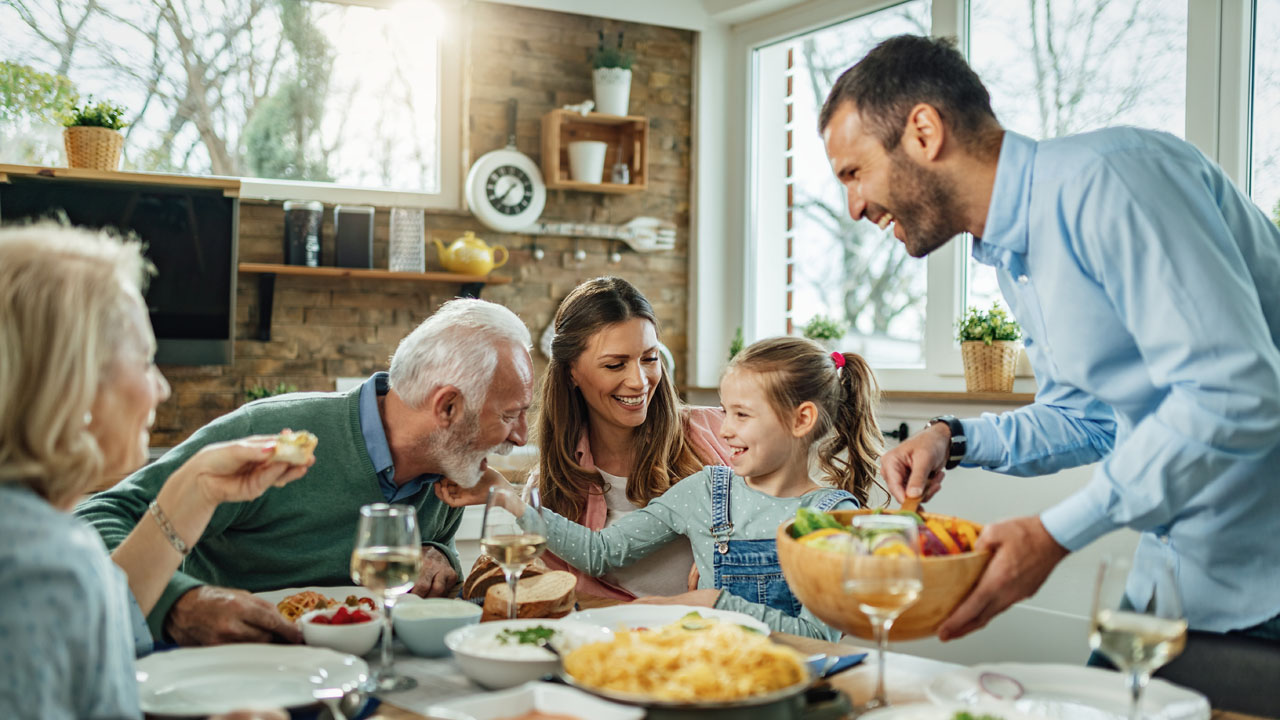 Family having a dinner