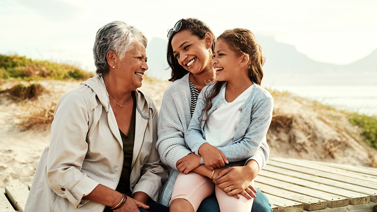 Grandmother mother and daughter